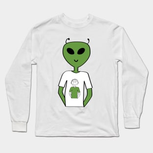 Alien Human T-shirt-T-shirt (short hair) Long Sleeve T-Shirt